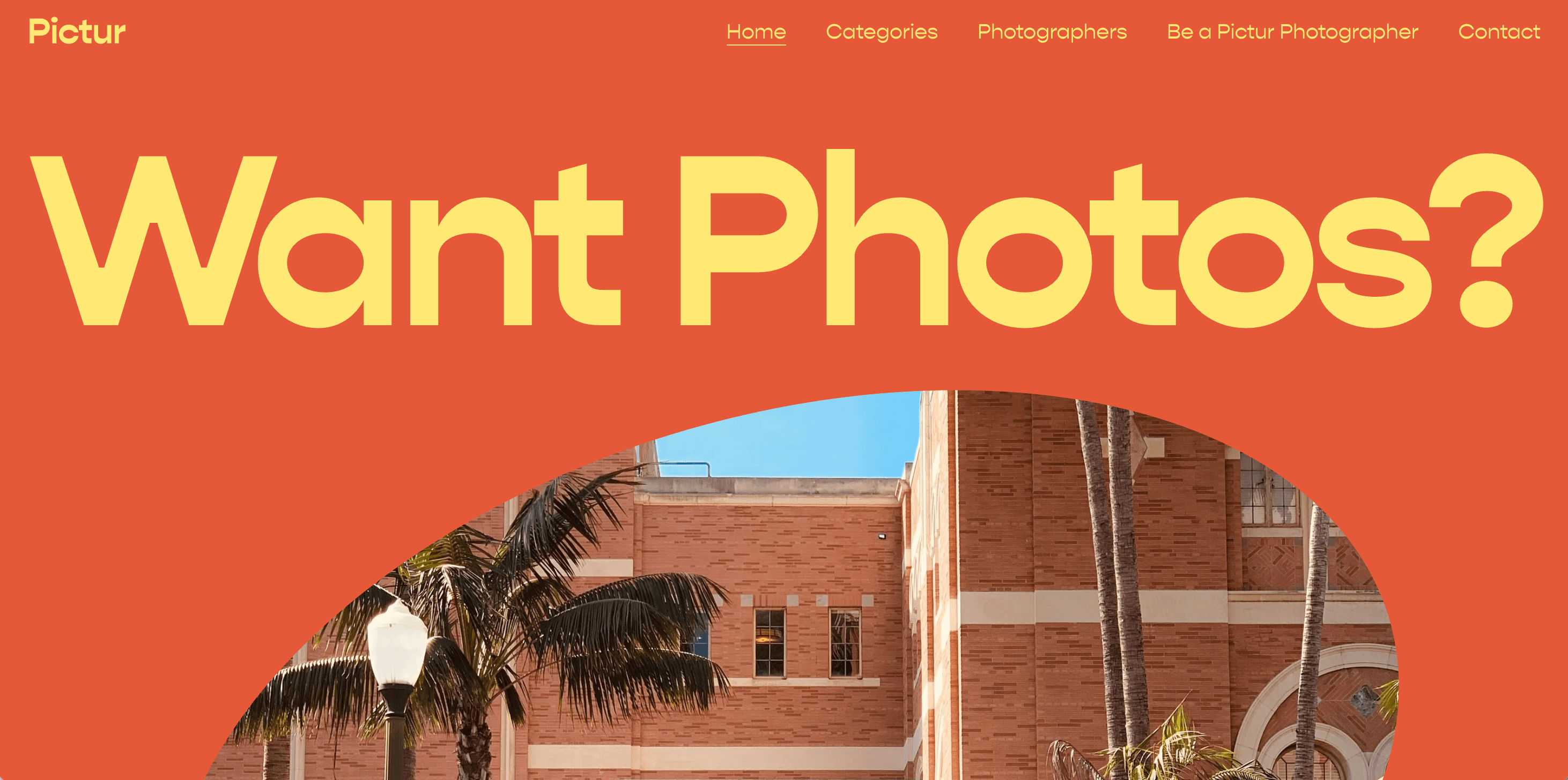 Pictur homepage hero: Want Photos?